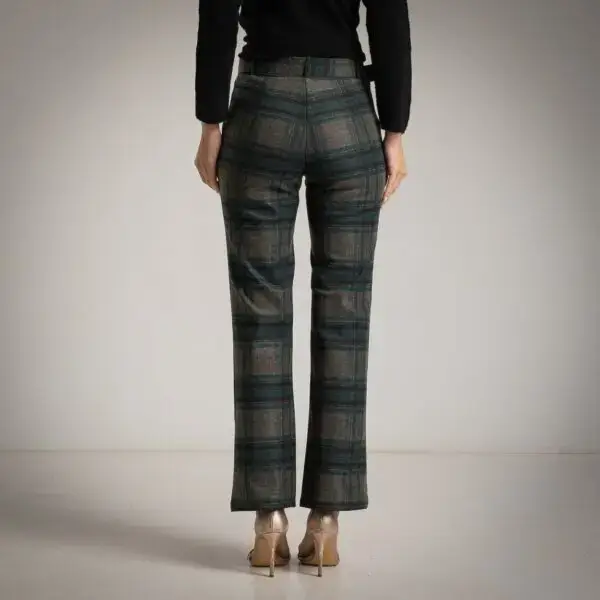 Plaid Trousers Pant with Belt -