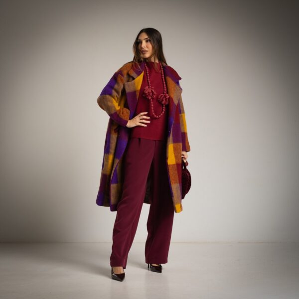 Wool Coat - Purple