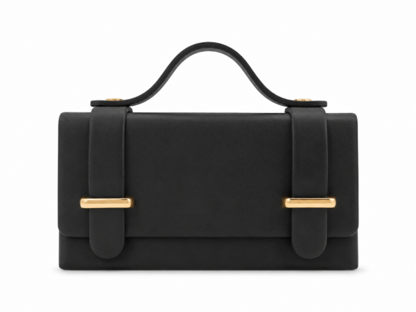 Chic bag with gold colored chaine - Leather