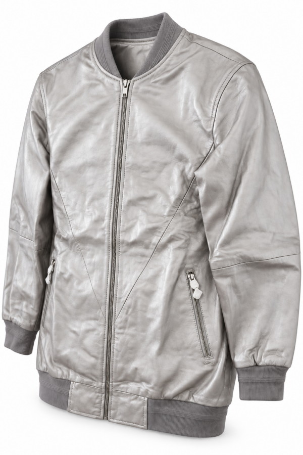 MAZE Leather Jacket - Silver