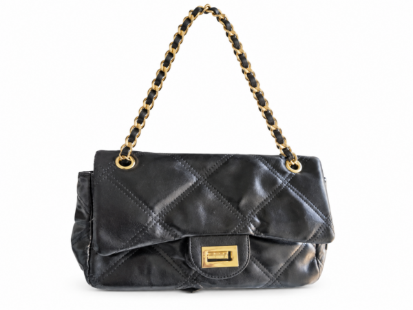 Shoulder bag black - leather