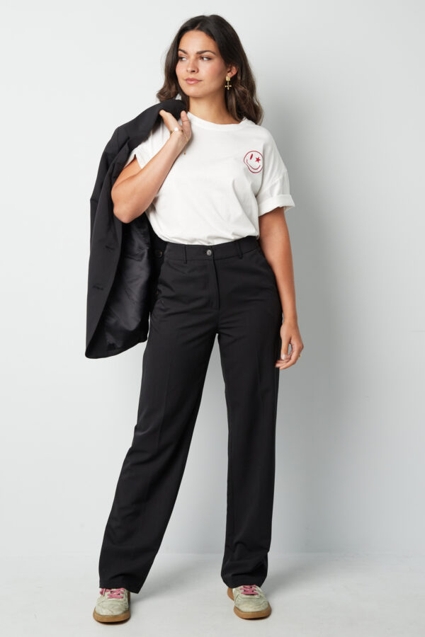 Woven straight pants women's stripes