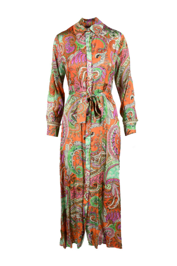 Motadoda Dress -Green Orange0
